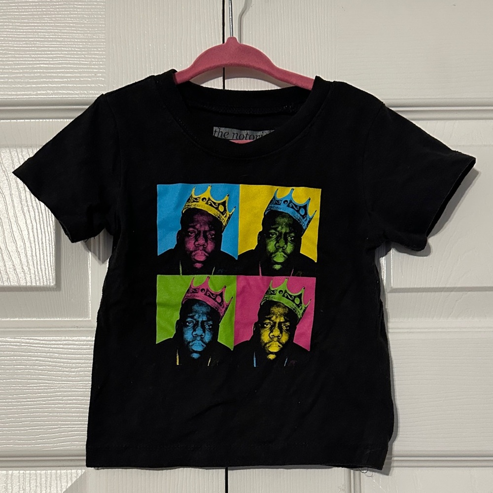 Kids Black Graphic T-Shirt